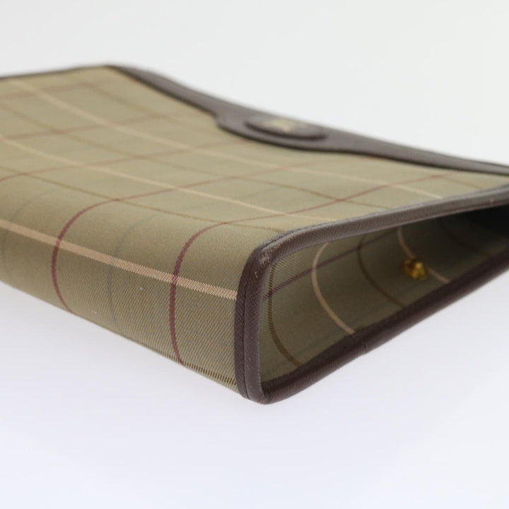 BurberrySs Nova Check Clutch Bag Canvas 2Set Brown Auth bs8985