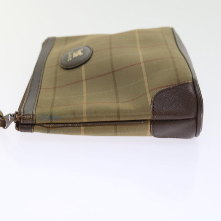 BurberrySs Nova Check Clutch Bag Canvas 2Set Brown Auth bs8985