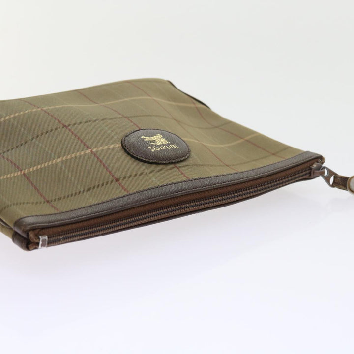 BurberrySs Nova Check Clutch Bag Canvas 2Set Brown Auth bs8985