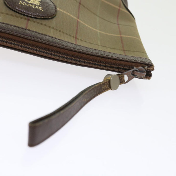 BurberrySs Nova Check Clutch Bag Canvas 2Set Brown Auth bs8985