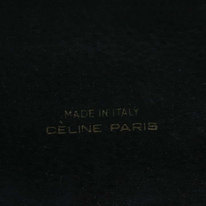 Celine C Macadam Canvas Horse Carriage Shoulder Bag Black Auth bs8998