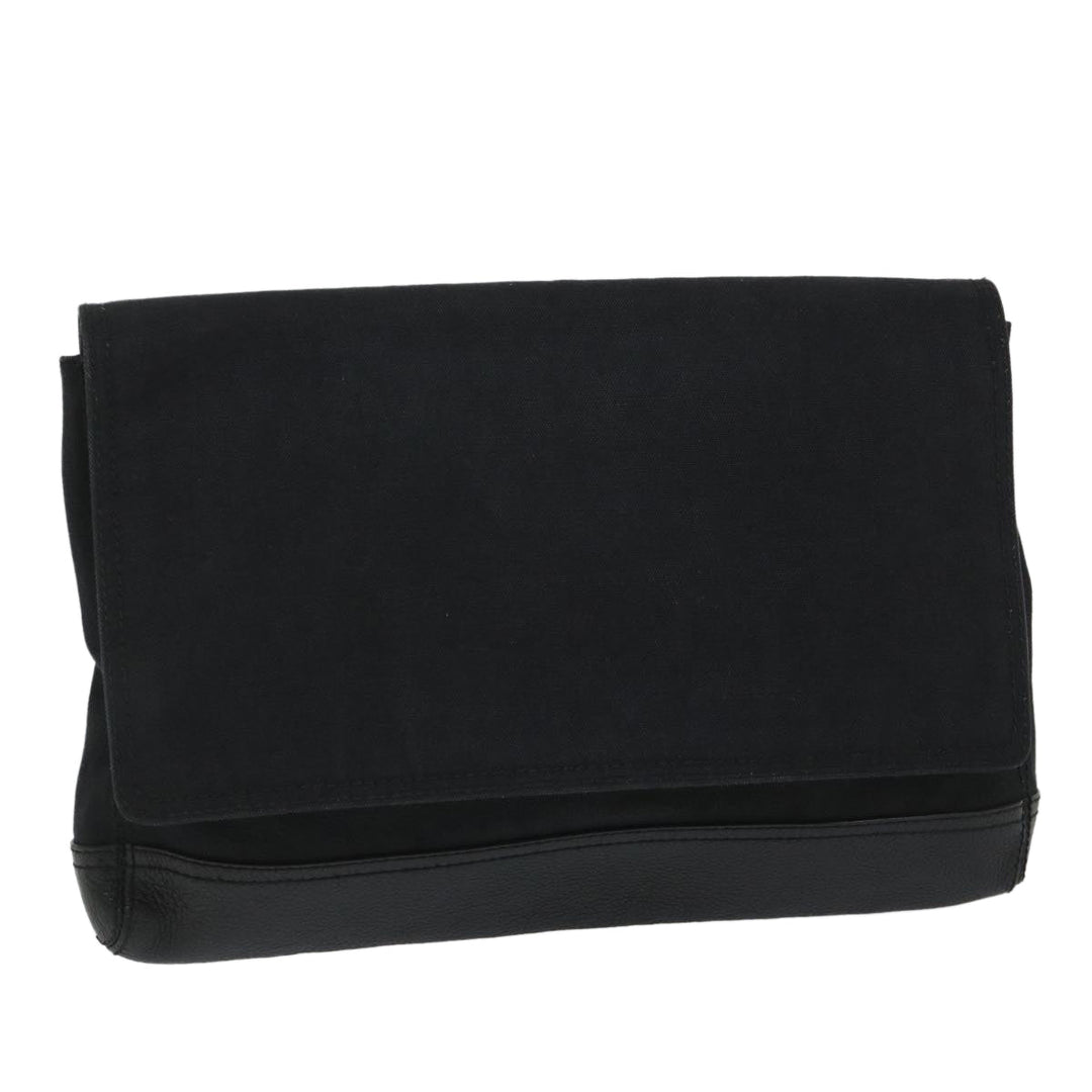 Top Quality Balenciaga Clutch Bag Canvas Black Auth bs9026