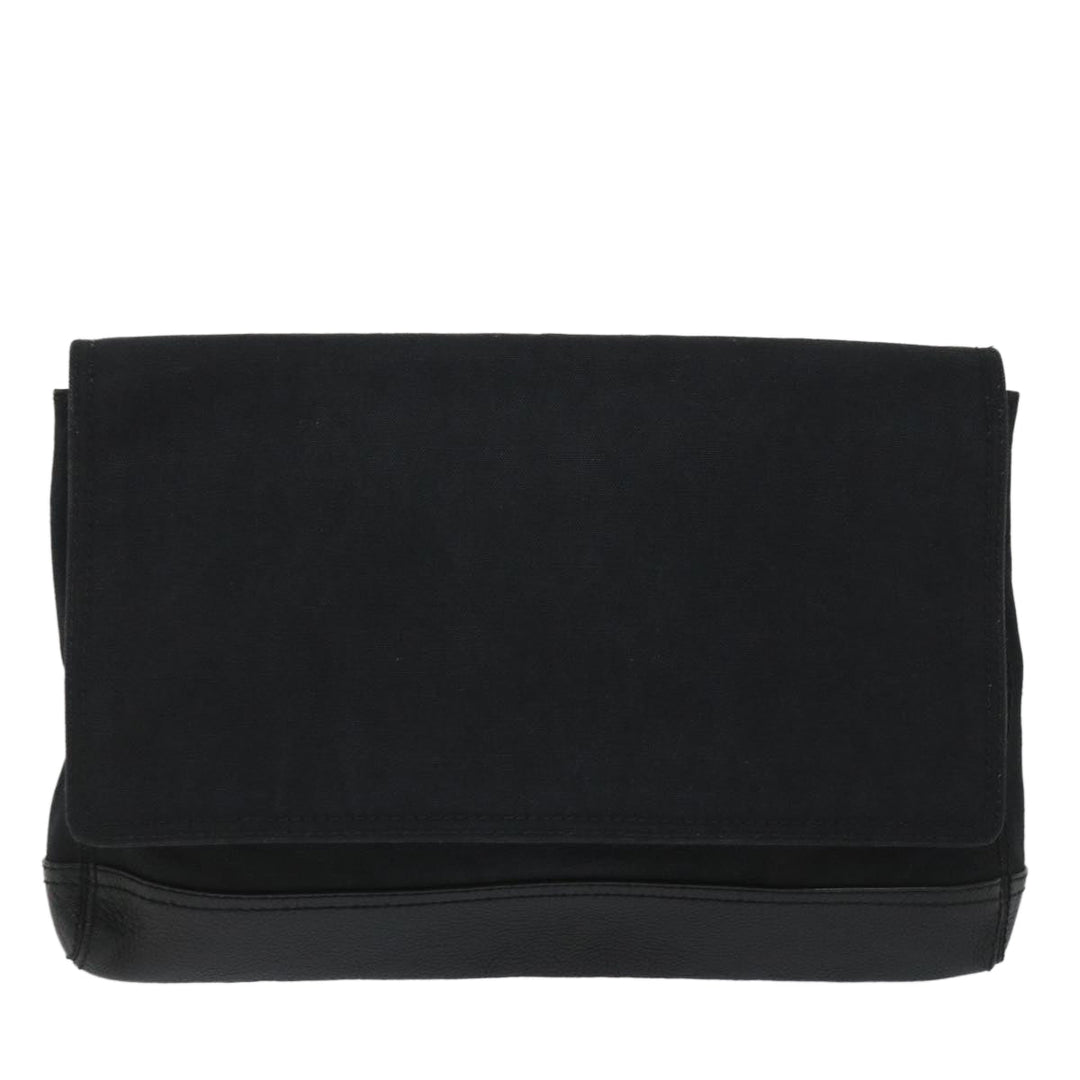 Top Quality Balenciaga Clutch Bag Canvas Black Auth bs9026