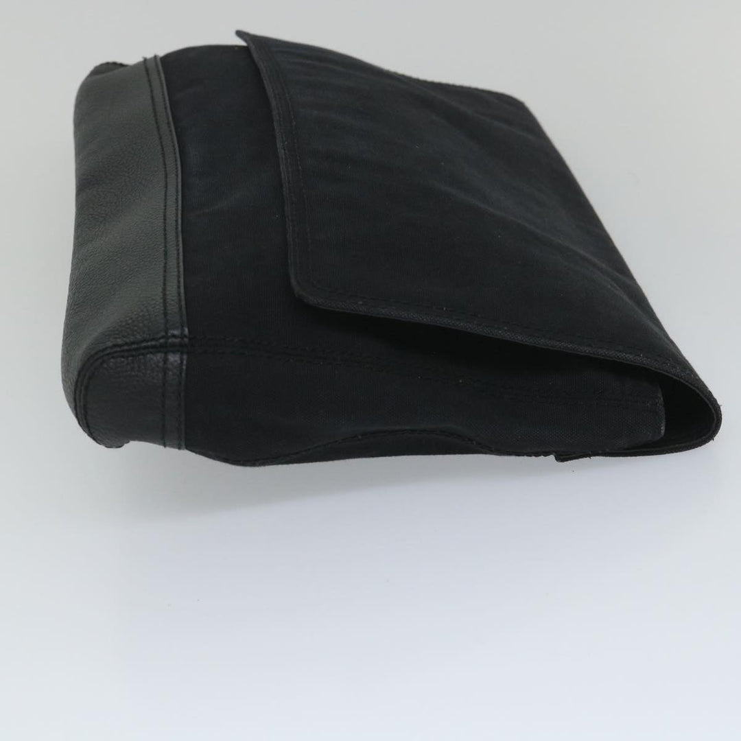Top Quality Balenciaga Clutch Bag Canvas Black Auth bs9026