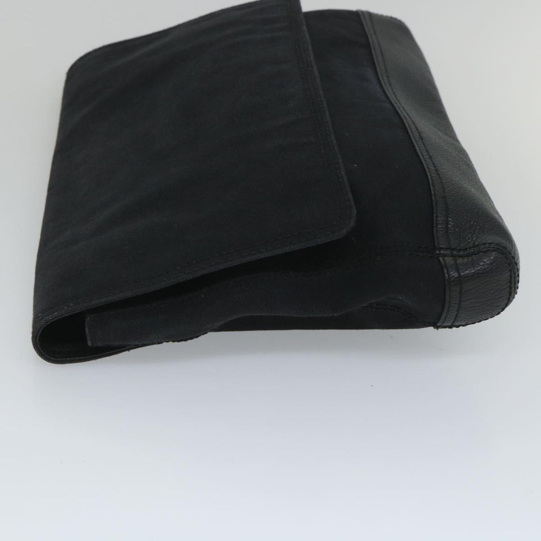 Top Quality Balenciaga Clutch Bag Canvas Black Auth bs9026