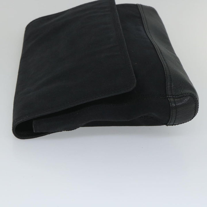 Top Quality Balenciaga Clutch Bag Canvas Black Auth bs9026