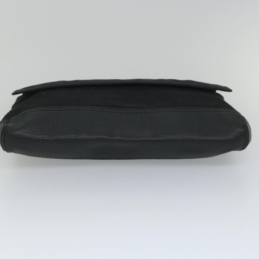 Top Quality Balenciaga Clutch Bag Canvas Black Auth bs9026