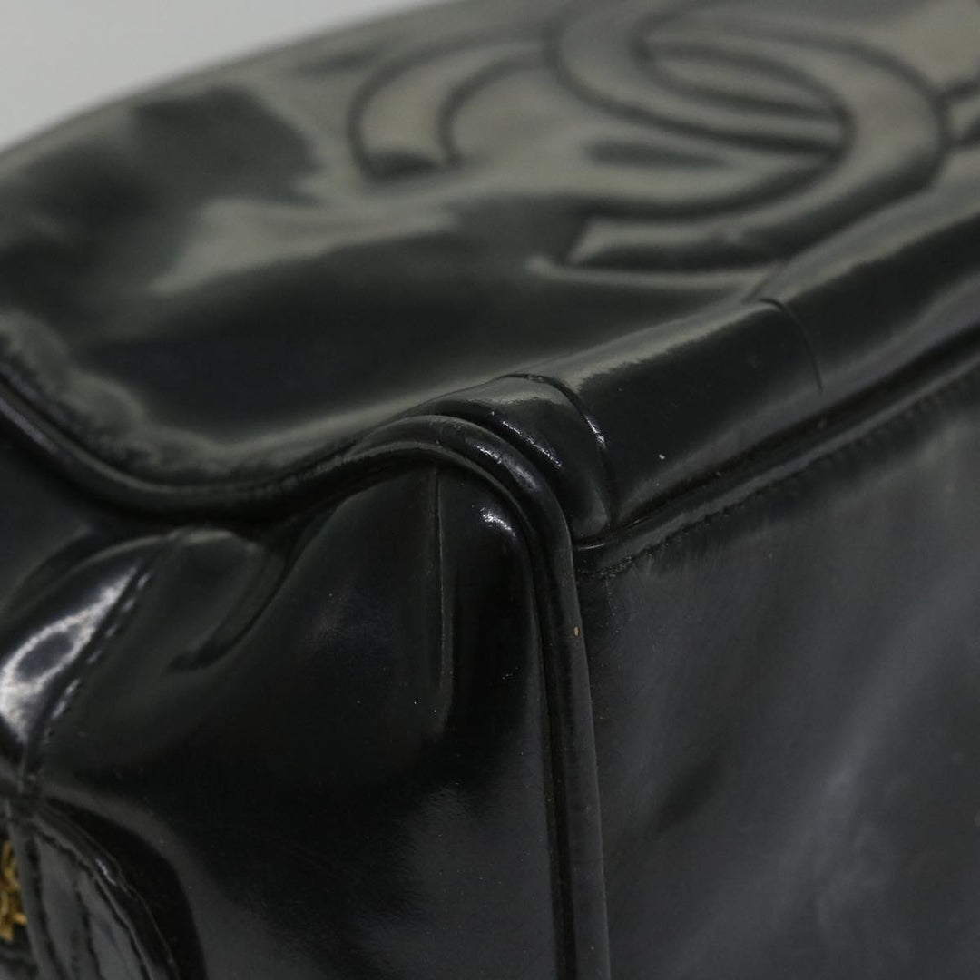 Top Quality Chanel Clutch Bag Patent leather Black CC Auth bs9031