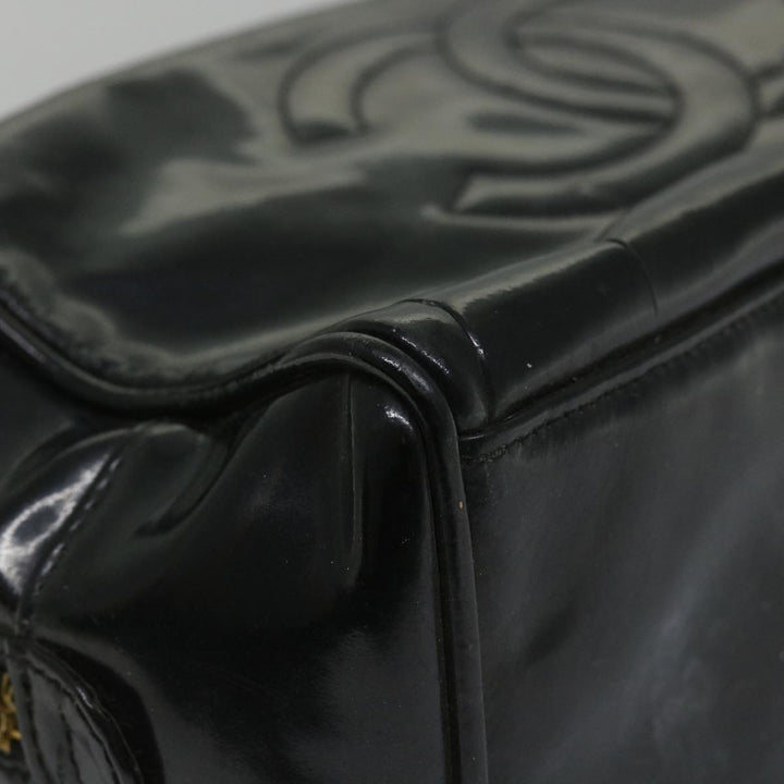 Top Quality Chanel Clutch Bag Patent leather Black CC Auth bs9031