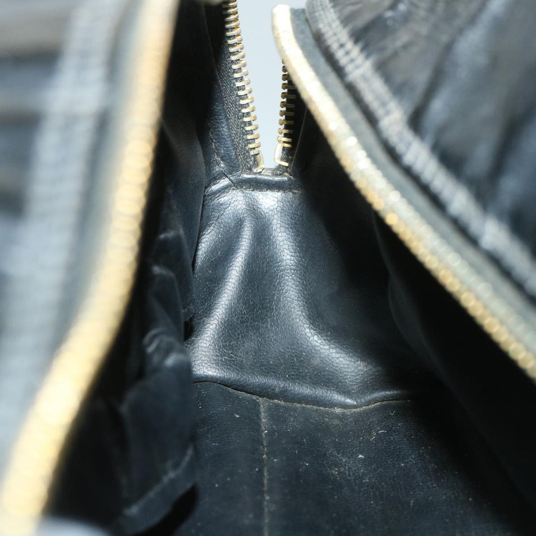 Top Quality Chanel Clutch Bag Patent leather Black CC Auth bs9031