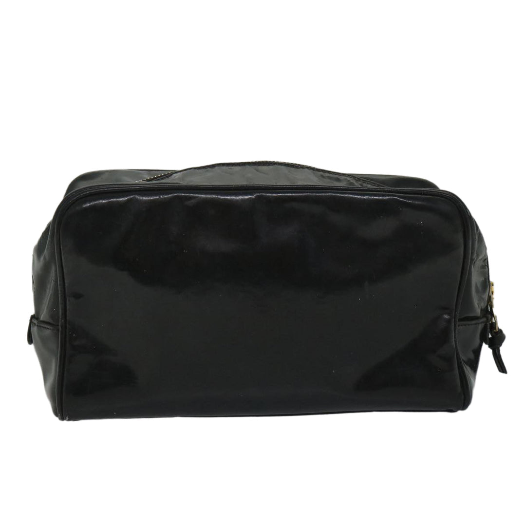 Top Quality Chanel Clutch Bag Patent leather Black CC Auth bs9031
