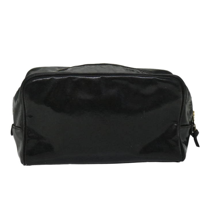 Top Quality Chanel Clutch Bag Patent leather Black CC Auth bs9031