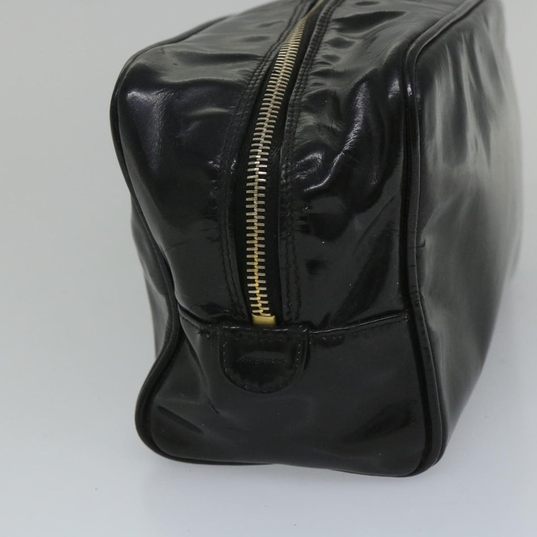 Top Quality Chanel Clutch Bag Patent leather Black CC Auth bs9031