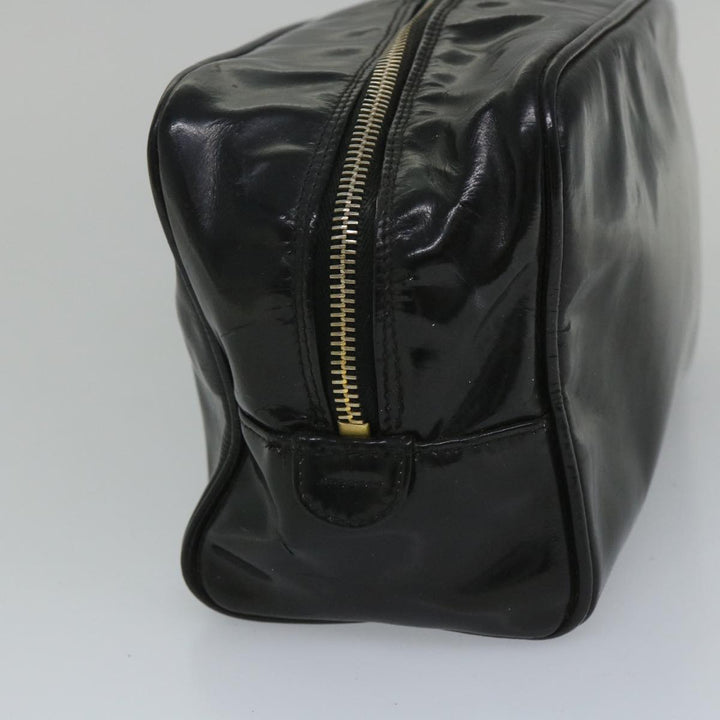 Top Quality Chanel Clutch Bag Patent leather Black CC Auth bs9031