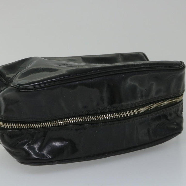 Top Quality Chanel Clutch Bag Patent leather Black CC Auth bs9031