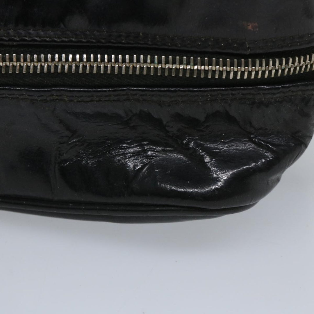 Top Quality Chanel Clutch Bag Patent leather Black CC Auth bs9031