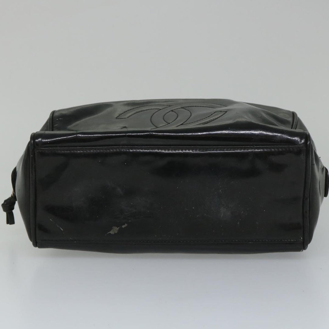 Top Quality Chanel Clutch Bag Patent leather Black CC Auth bs9031