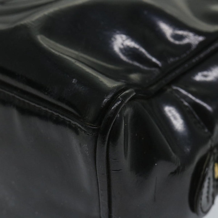 Top Quality Chanel Clutch Bag Patent leather Black CC Auth bs9031