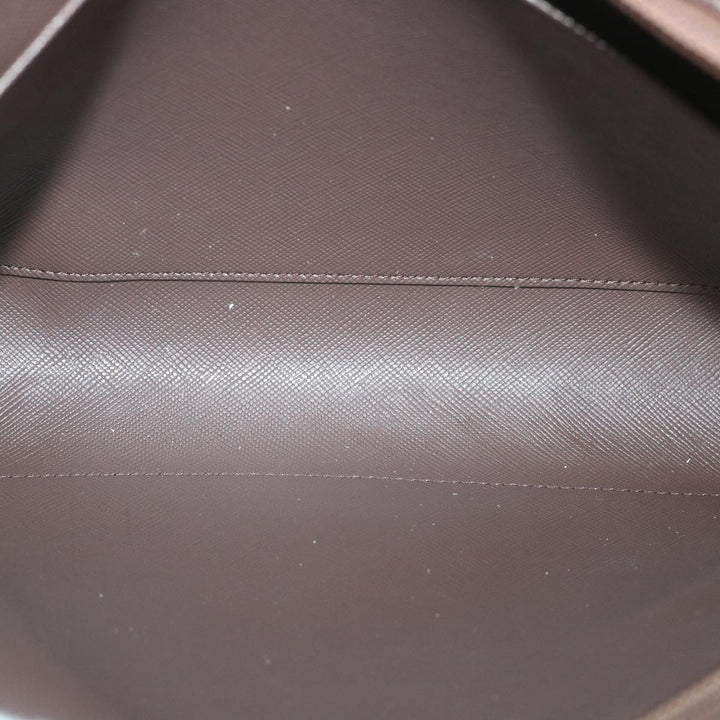 BurberrySs Nova Check Clutch Bag Nylon Canvas Brown Auth bs9091