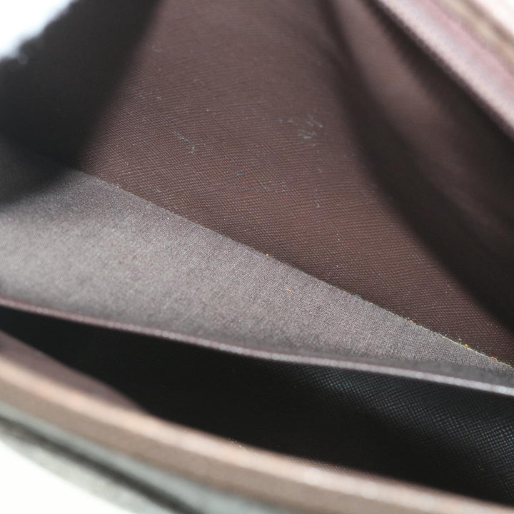 BurberrySs Nova Check Clutch Bag Nylon Canvas Brown Auth bs9092