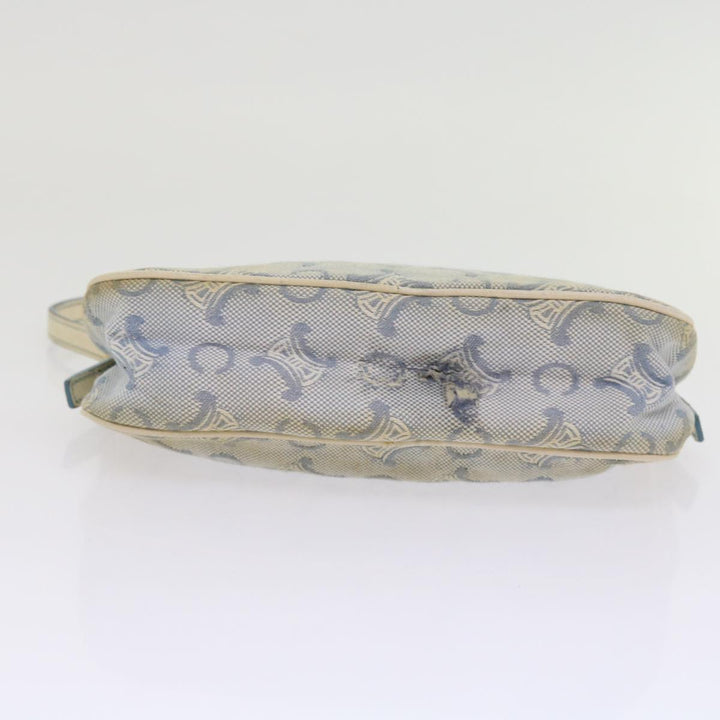 Celine C Macadam Canvas Accessory Pouch Light Blue Auth bs9099