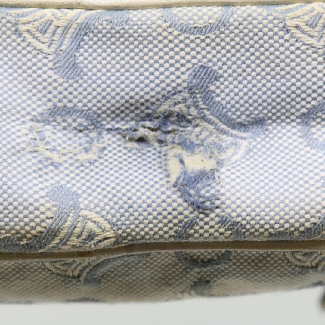 Celine C Macadam Canvas Accessory Pouch Light Blue Auth bs9099