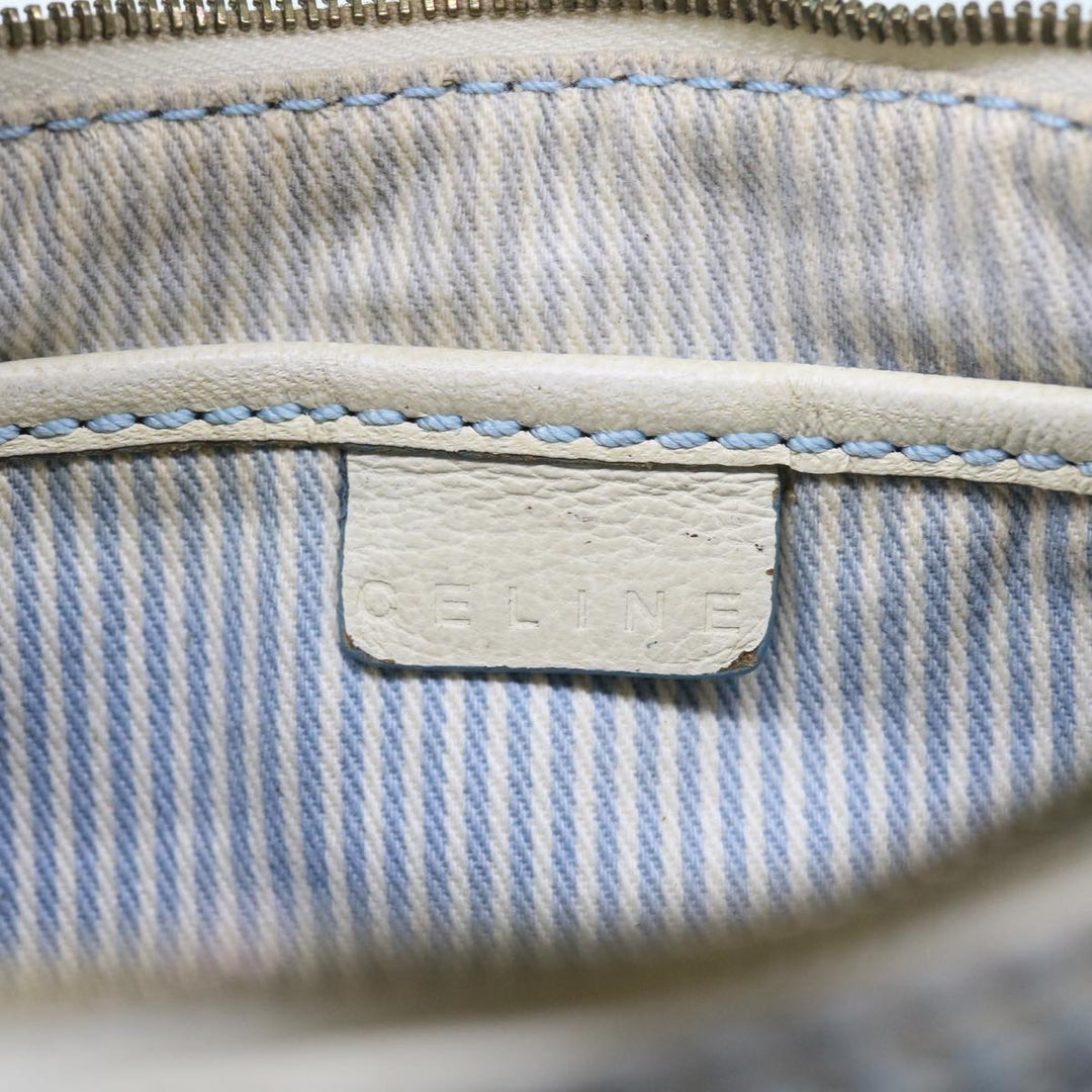 Celine C Macadam Canvas Accessory Pouch Light Blue Auth bs9099