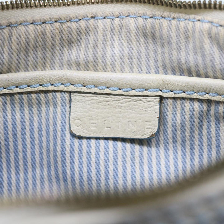 Celine C Macadam Canvas Accessory Pouch Light Blue Auth bs9099