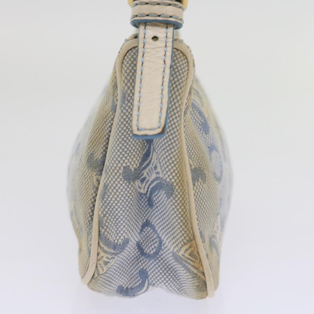 Celine C Macadam Canvas Accessory Pouch Light Blue Auth bs9099