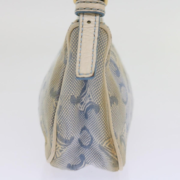 Celine C Macadam Canvas Accessory Pouch Light Blue Auth bs9099