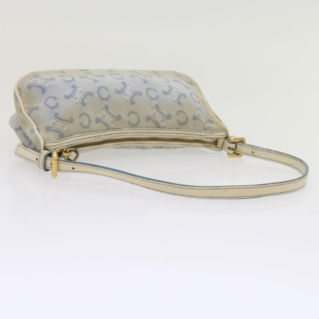 Celine C Macadam Canvas Accessory Pouch Light Blue Auth bs9099