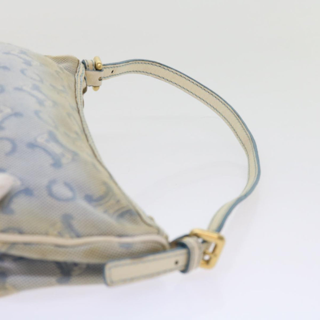 Celine C Macadam Canvas Accessory Pouch Light Blue Auth bs9099