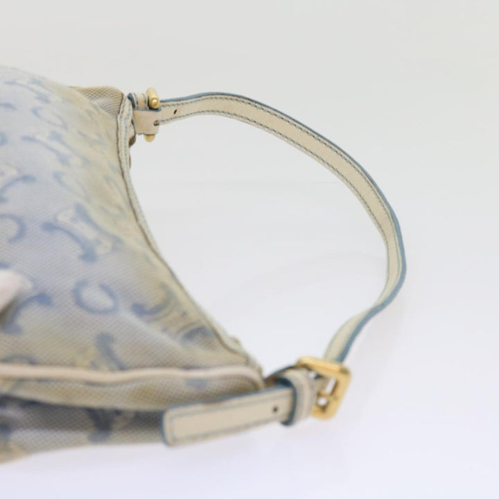 Celine C Macadam Canvas Accessory Pouch Light Blue Auth bs9099