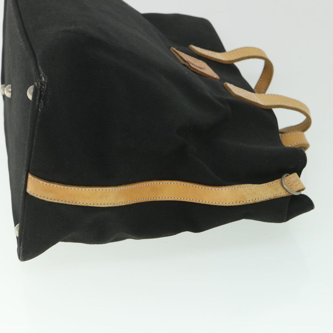 BurberrySs Blue Label Tote Bag Canvas Black Auth bs9105