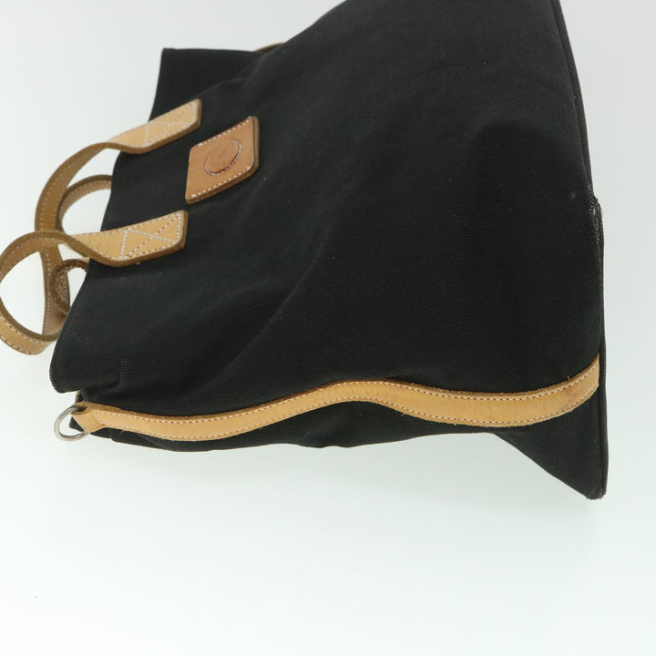 BurberrySs Blue Label Tote Bag Canvas Black Auth bs9105
