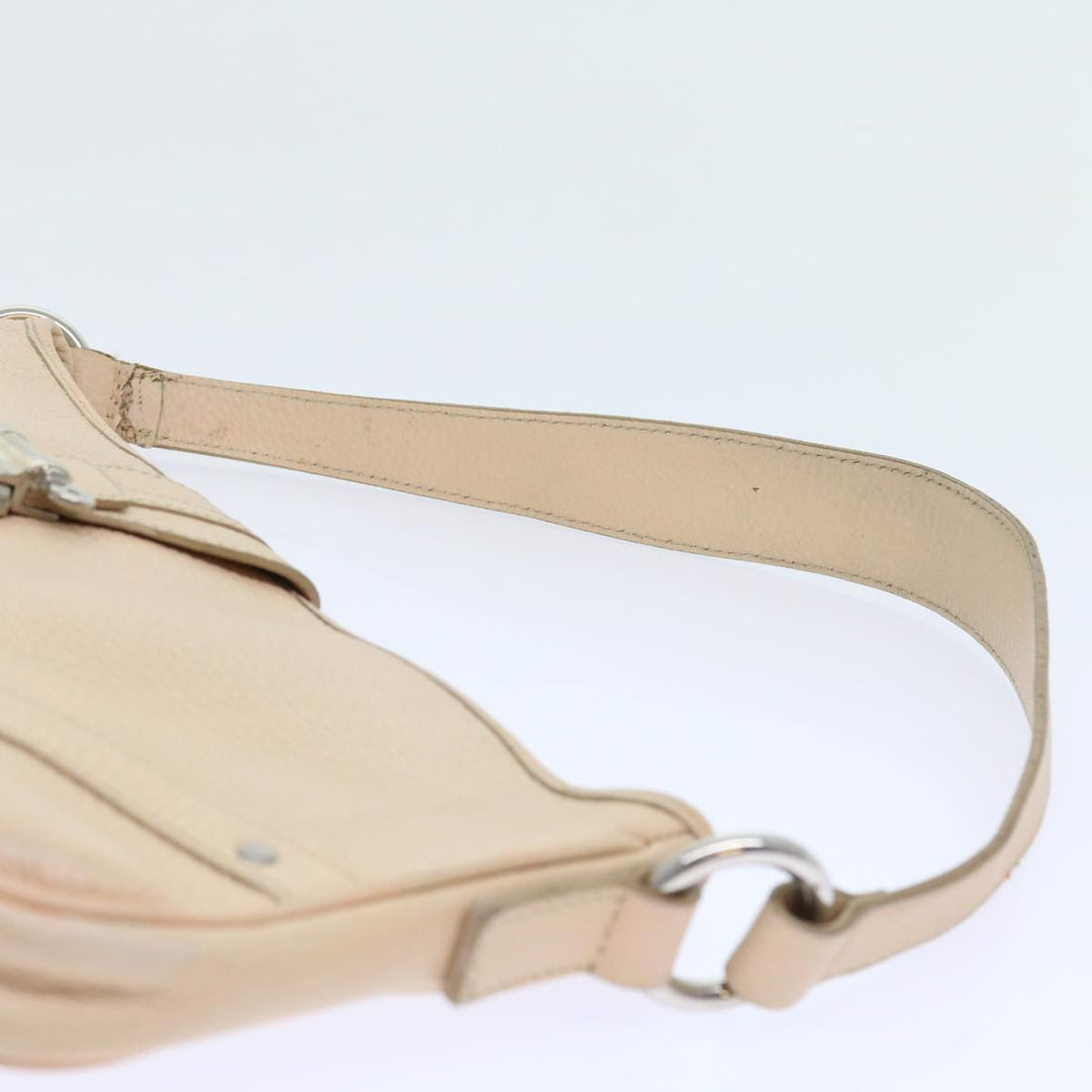 Burberry Shoulder Bag Leather Beige T-04-02 Auth bs9232