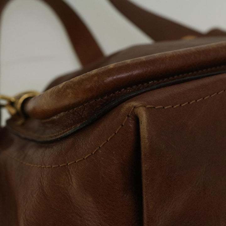 Chloe Paraty Shoulder Bag Leather Brown bs9254