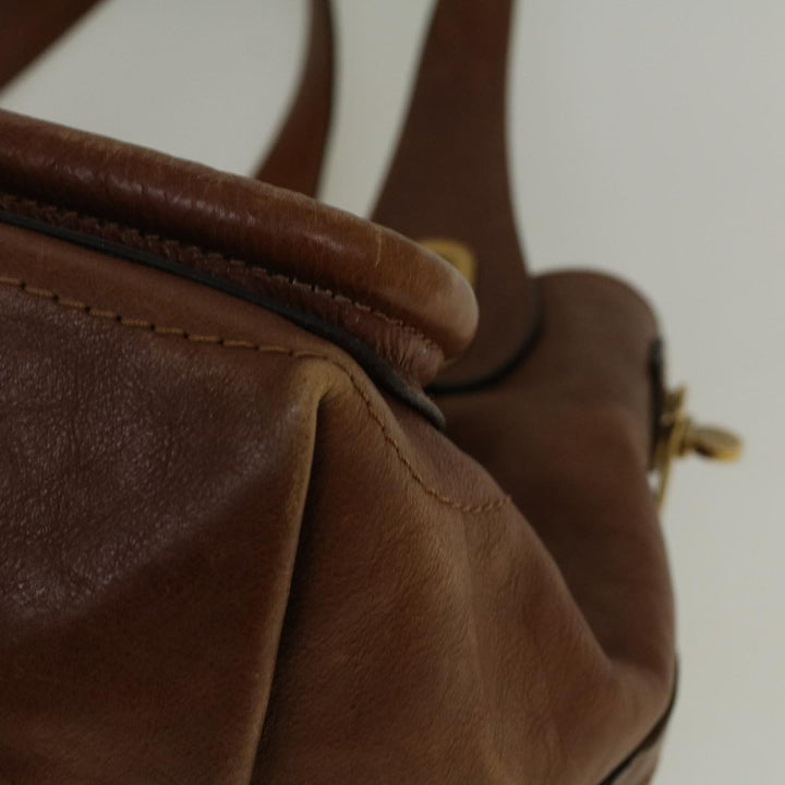 Chloe Paraty Shoulder Bag Leather Brown bs9254