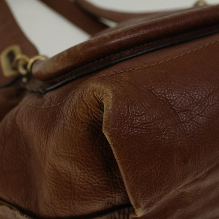 Chloe Paraty Shoulder Bag Leather Brown bs9254