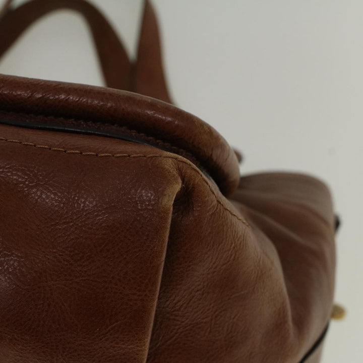 Chloe Paraty Shoulder Bag Leather Brown bs9254