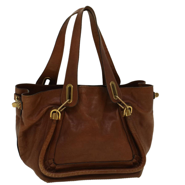Chloe Paraty Shoulder Bag Leather Brown bs9254