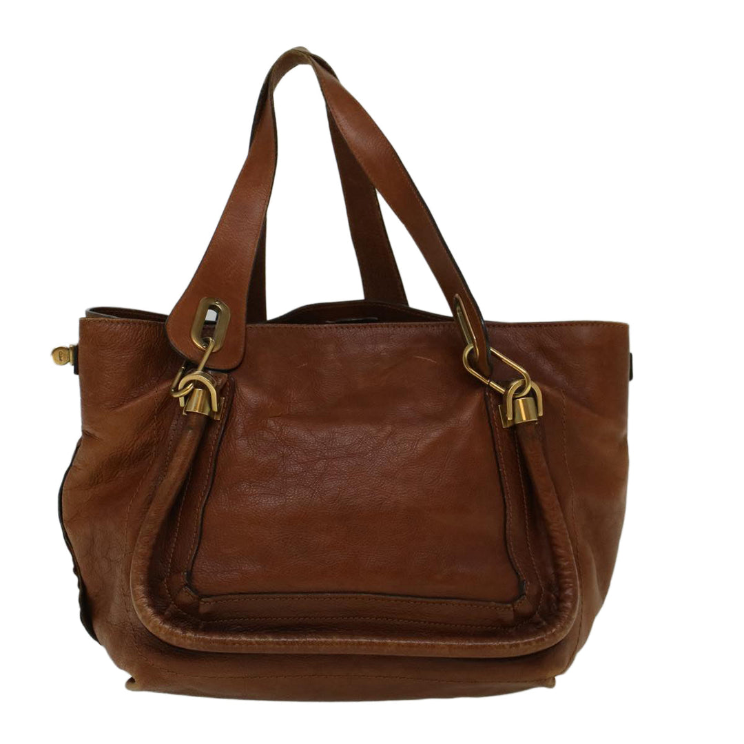 Chloe Paraty Shoulder Bag Leather Brown bs9254