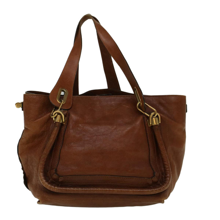 Chloe Paraty Shoulder Bag Leather Brown bs9254