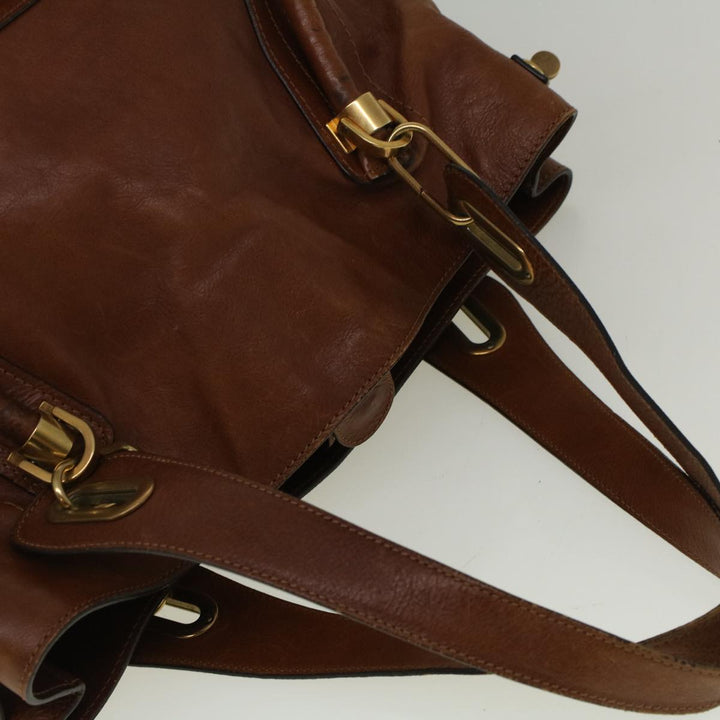 Chloe Paraty Shoulder Bag Leather Brown bs9254