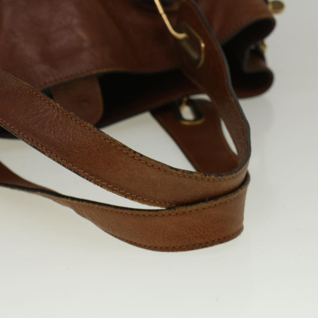 Chloe Paraty Shoulder Bag Leather Brown bs9254