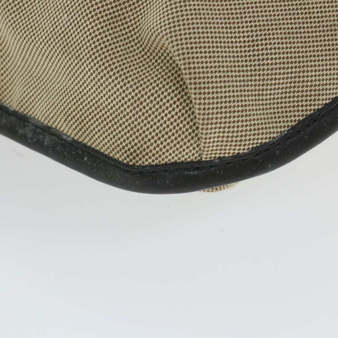 Chloe Harley Shoulder Bag Canvas Leather Beige Black bs9282