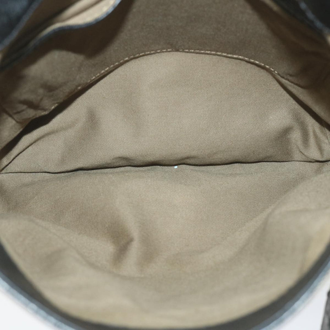 Chloe Harley Shoulder Bag Canvas Leather Beige Black bs9282