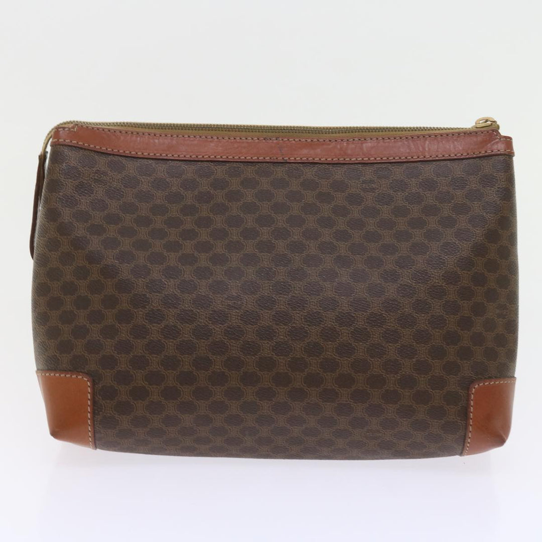 Celine Macadam Canvas Clutch Bag 2Set Beige Brown Auth bs9341