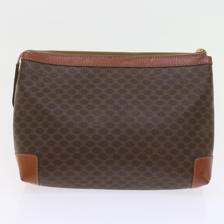 Celine Macadam Canvas Clutch Bag 2Set Beige Brown Auth bs9341