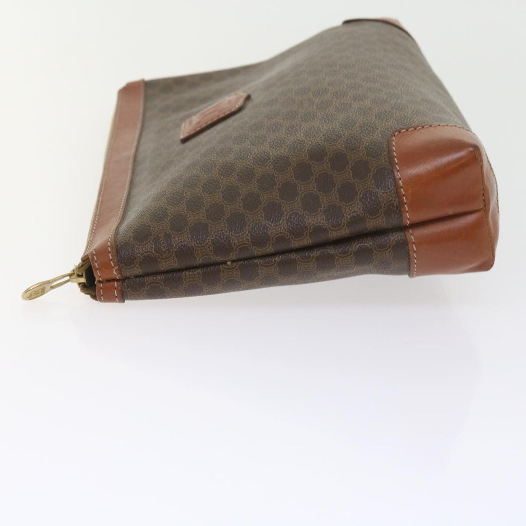 Celine Macadam Canvas Clutch Bag 2Set Beige Brown Auth bs9341